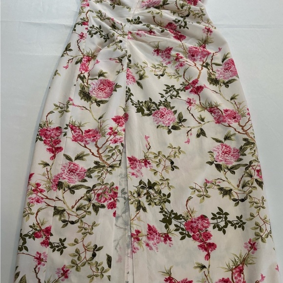 Zara Strapless Pink and Green Sheath Dress for summer - Picture 5 of 6